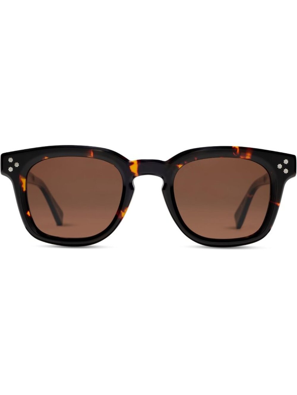 Unisex Havana Retro Rectangular UV Polarized Shape Memory Acetate Sunglasses